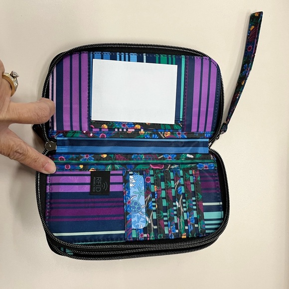 LUG Tram- Zip around Wallet Whimsy Black - NWT - Picture 3 of 4